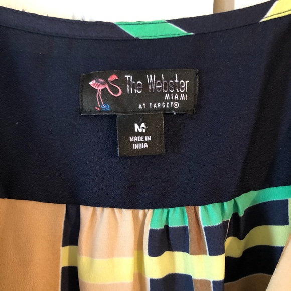 The Webster Miami Faux Wrap Dress Geometric M - Picture 4 of 5